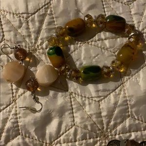 Bracelet with handmade earrings